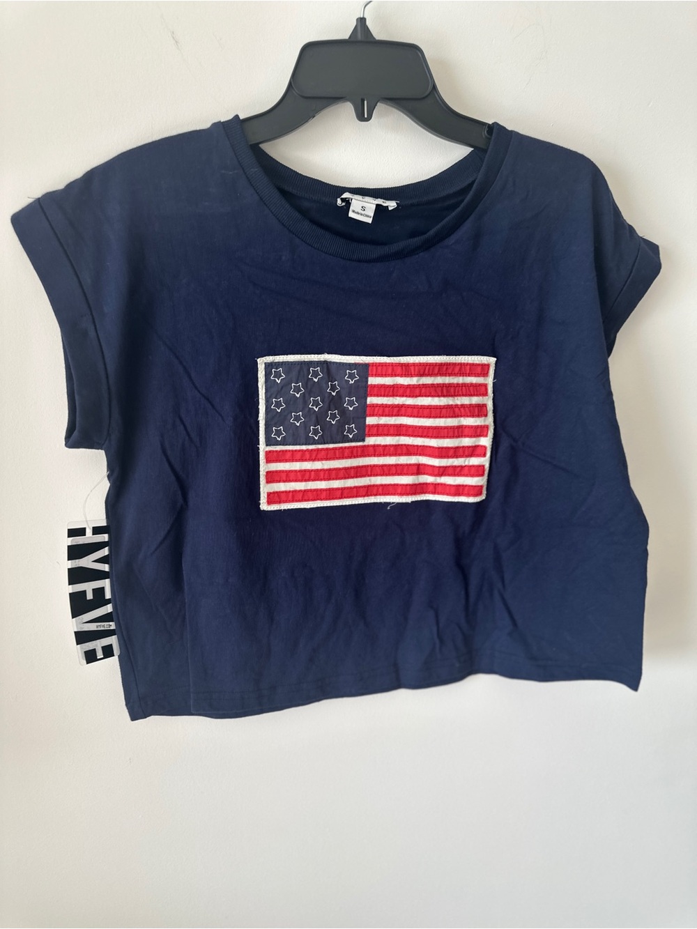 HYFVE Navy Short Sleeve Tee with Flag Patch